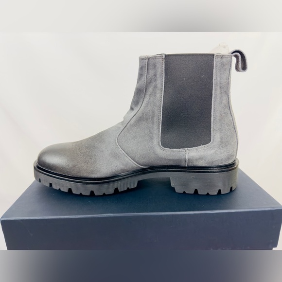 Good Man Brand Charcoal Gray Modern City Chelsea Lug Sole Slip On Ankle … - Picture 12 of 16